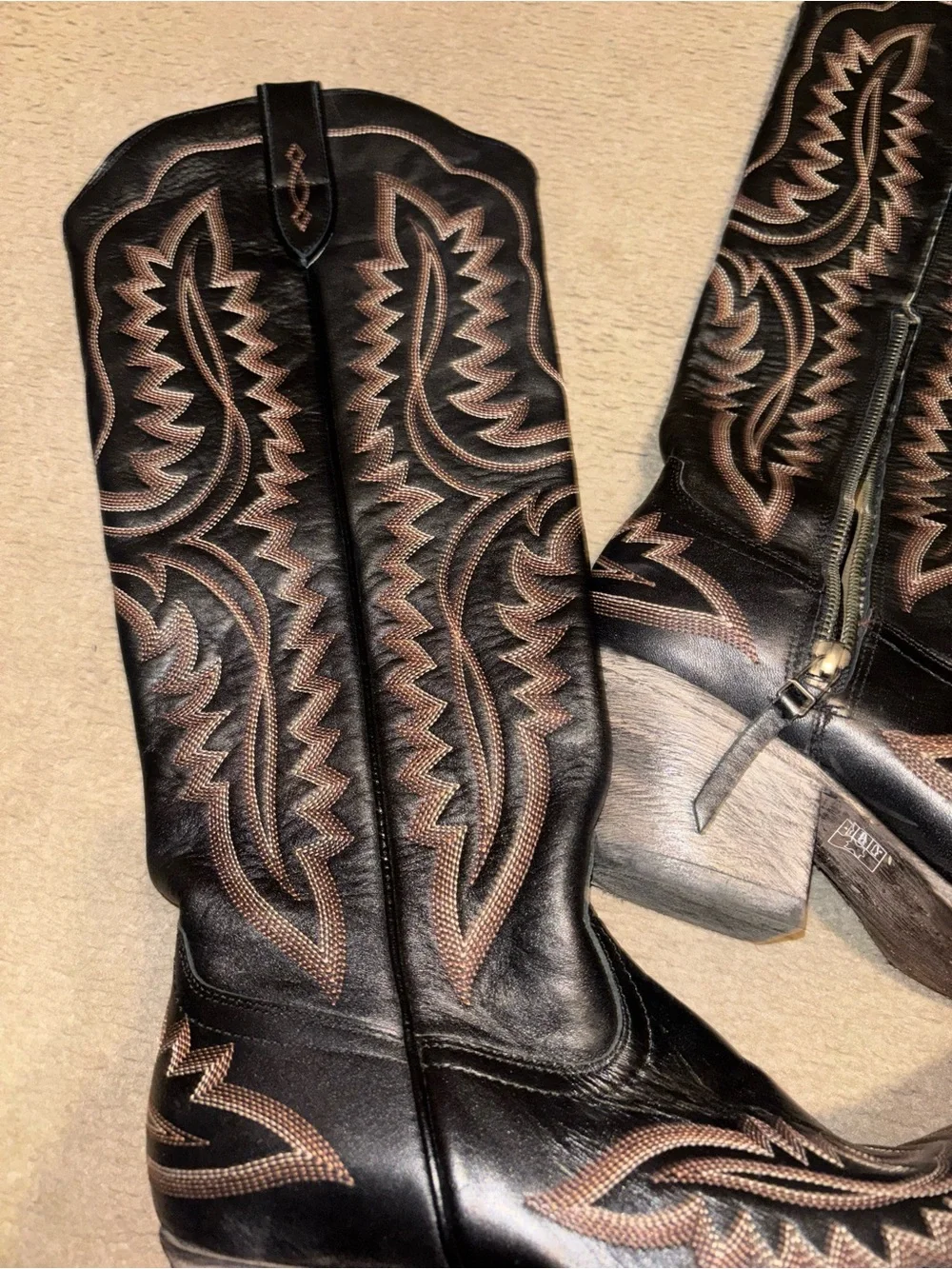 Ariat Casanova Women’s Black Western Over-the-Knee Leather Boots Size 11